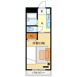 シベルニー磐田A【3階】の間取り