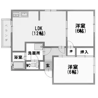 エスポワール金沢 A棟【2階】の間取り