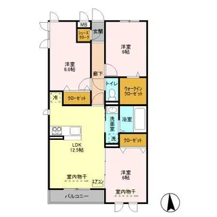 ゼピュロス学園の森 L【2階】の間取り