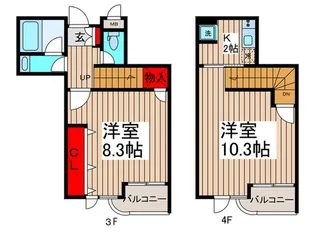 ヴァン・ヴェール武蔵小山【3階】の間取り