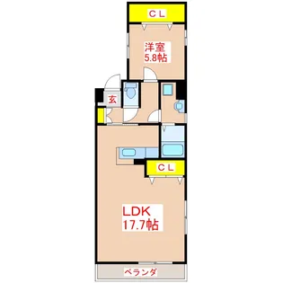 ソネット鴨池ビル【4階】の間取り