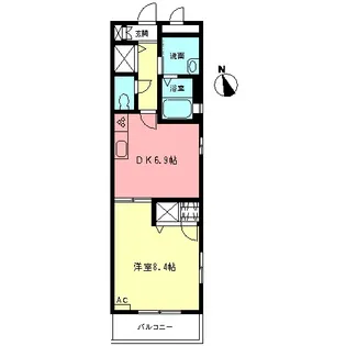 ジェンティーレ久地【1階】の間取り