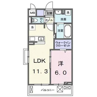 中妻アパート(028632401)【3階】の間取り