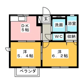 シーサイド幸【2階】の間取り