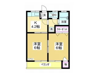 日の出ハイツ【1階】の間取り