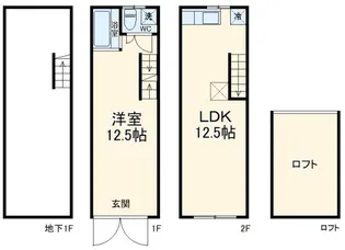 グラウンドIV桜木町【1階】の間取り