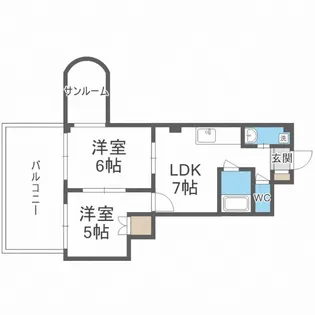 美園12条ハイツ【3階】の間取り