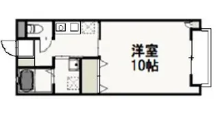 二幸ハイツ津山B【2階】の間取り