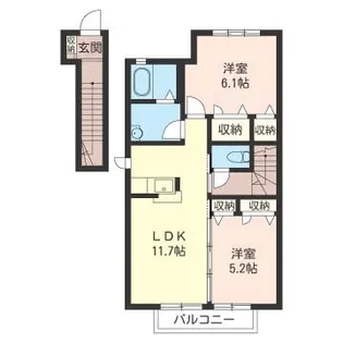 クワイエット杉 F【2階】の間取り