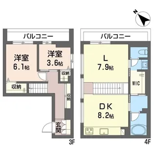 プリュニエ東神奈川の間取り