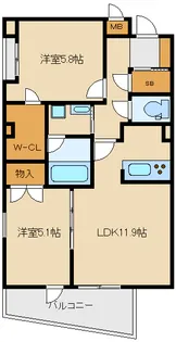 プラティーヌ【3階】の間取り