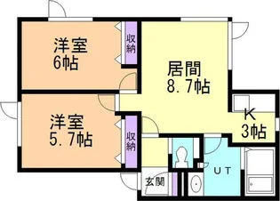 フラット5【3階】の間取り