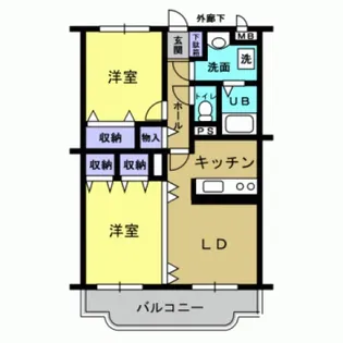プリムヴェールB【3階】の間取り