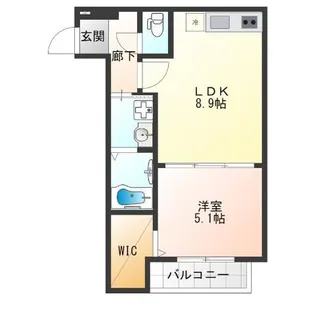 ラフィーネ聖天坂VII番館【2階】の間取り