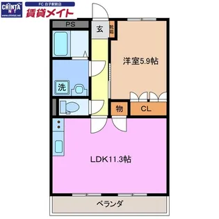 サンヒルズ鈴鹿II【2階】の間取り