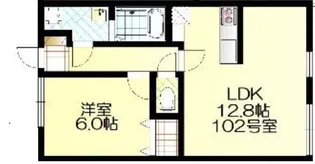 クレシア西谷【1階】の間取り