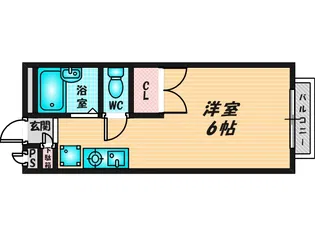 エステートピアナカタ【2階】の間取り