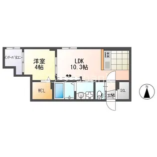 RENO BELLEZZA MOTOMACHI【4階】の間取り