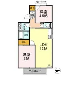 コーポクローカス【1階】の間取り