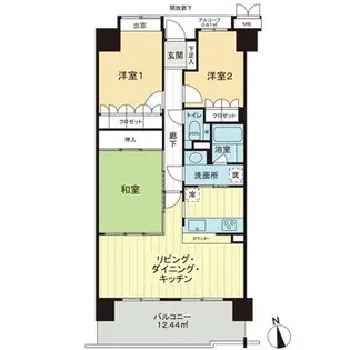 サーパス太田公園【8階】の間取り