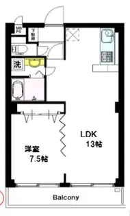 Duo Stage白金高輪【3階】の間取り