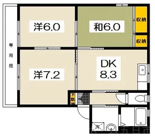 グリーンクレスト【1階】の間取り