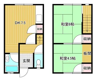 鳥取県西伯郡南部町東町【一戸建】の間取り