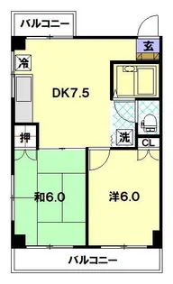 コーポルーシアール【3階】の間取り