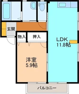 メゾン・アルク【1階】の間取り