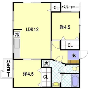 深堀マンション【4階】の間取り
