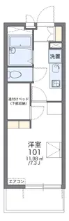 レオパレスシティーD【1階】の間取り