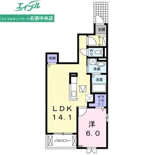 ブリーズ☆メゾンB【1階】の間取り