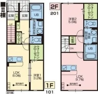 RESI NAGAI(レジながい)II【1階】の間取り
