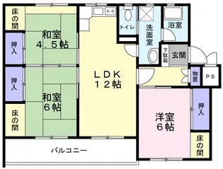 レインボーハウス勾当水4号棟【4階】の間取り