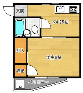 サニーピア【3階】の間取り