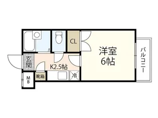 リバーパレス牛田新町【2階】の間取り