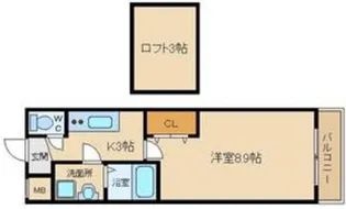 フジパレス初芝ウエスト【2階】の間取り