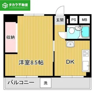 長浜甲斐ビル【4階】の間取り