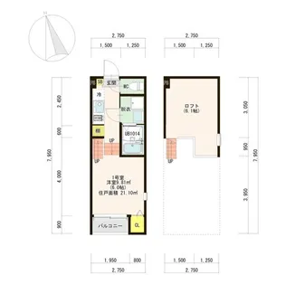 ハーモニーテラス原町V【1階】の間取り