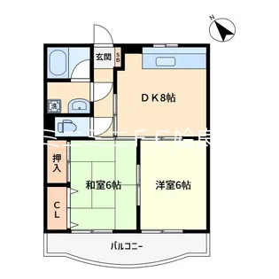 鹿児島県姶良市平松【マンション】の間取り