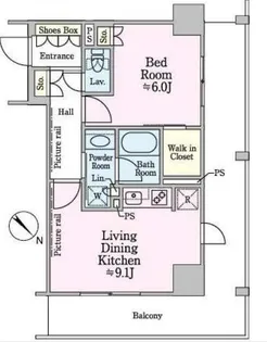 リージア海老名ビナフロント【8階】の間取り