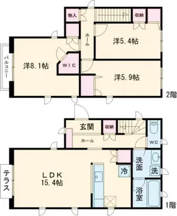 東京都板橋区赤塚5【一戸建】の間取り