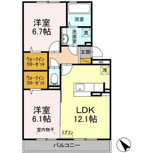 千葉県市原市君塚1【アパート】の間取り