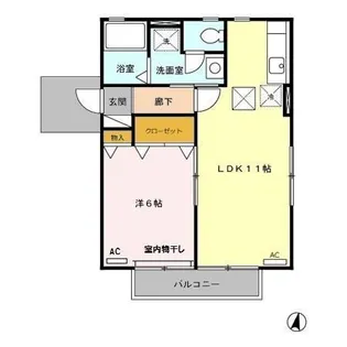 ウィル・田町【1階】の間取り