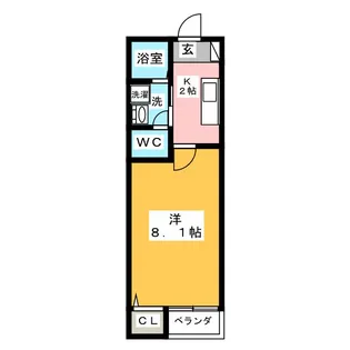 クレフラスト汐田【1階】の間取り
