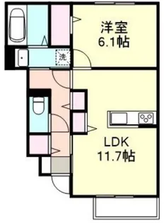 岡山県倉敷市日吉町【アパート】の間取り