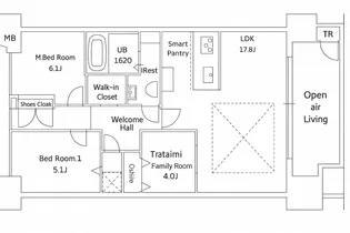 アーティックス上富野グランゲート【7階】の間取り