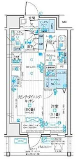 デュオステージ北千住III【2階】の間取り