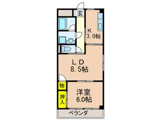 グリーンヴィレッジKANAZAWA【2階】の間取り