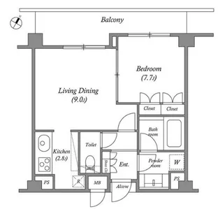 プラチナコート広尾【3階】の間取り